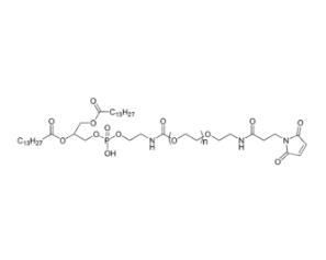 十四酰磷脂酰乙醇胺PEG馬來酰亞胺DMPE-PEG-Maleimide, DMPE-PEG-MAL；十四酰磷脂酰乙醇胺聚乙二醇馬來酰亞胺 